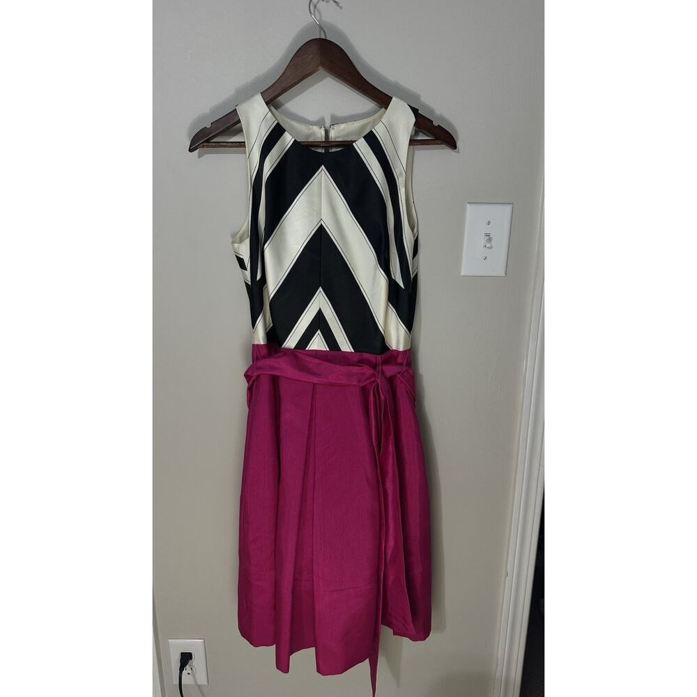 Eliza J New York Dress Size 6 Black/White Hot Pink S - Picture 2 of 10